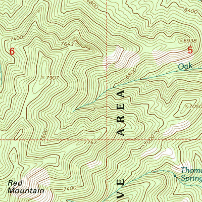 United States Geological Survey Rose Peak, AZ (1997, 24000-Scale) digital map