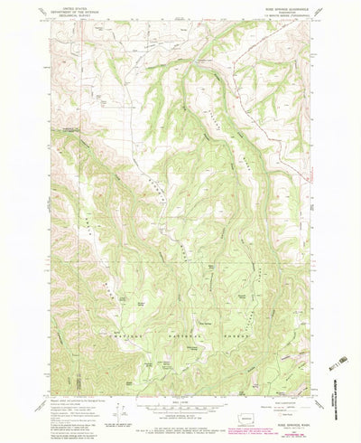 United States Geological Survey Rose Springs, WA (1967, 24000-Scale) digital map