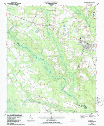 United States Geological Survey Roseboro, NC (1987, 24000-Scale) digital map