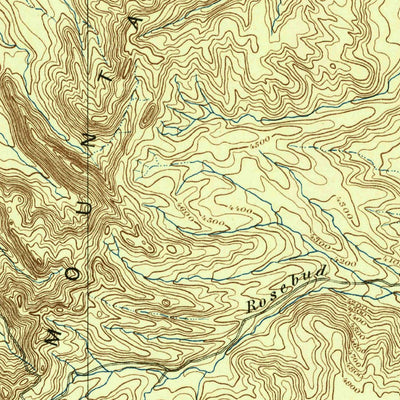 United States Geological Survey Rosebud, MT-WY (1894, 125000-Scale) digital map