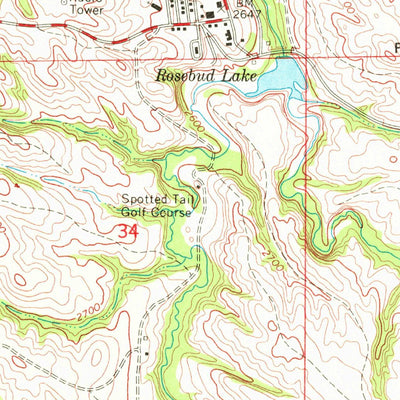 United States Geological Survey Rosebud, SD (1969, 24000-Scale) digital map