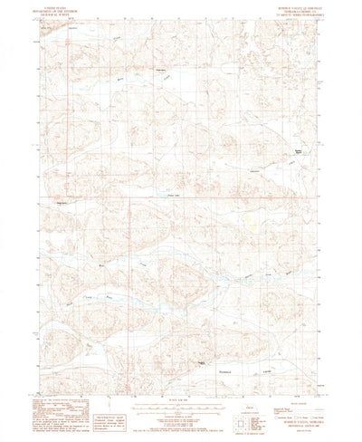 United States Geological Survey Rosebud Valley, NE (1987, 24000-Scale) digital map