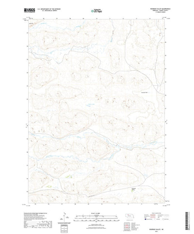 United States Geological Survey Rosebud Valley, NE (2021, 24000-Scale) digital map