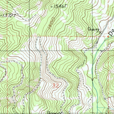 United States Geological Survey Roseburg East, OR (1987, 24000-Scale) digital map