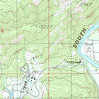United States Geological Survey Roseburg West, OR (1987, 24000-Scale) digital map