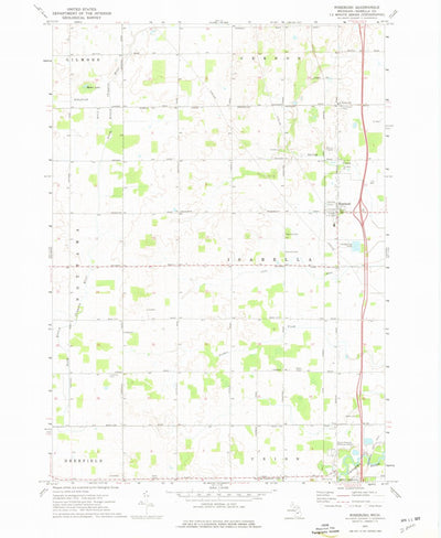 United States Geological Survey Rosebush, MI (1973, 24000-Scale) digital map
