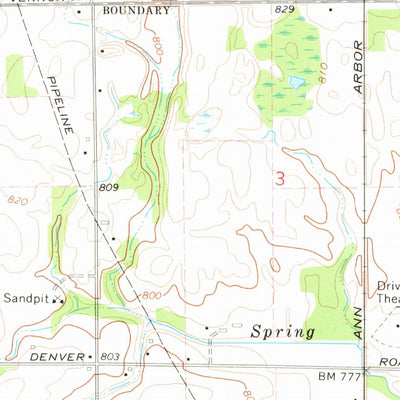 United States Geological Survey Rosebush, MI (1973, 24000-Scale) digital map