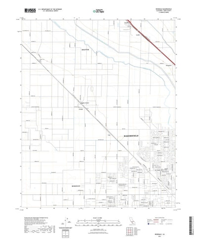 United States Geological Survey Rosedale, CA (2021, 24000-Scale) digital map