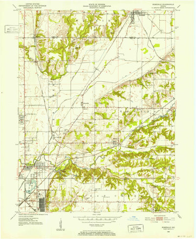 United States Geological Survey Rosedale, IN (1950, 24000-Scale) digital map