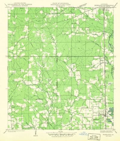 United States Geological Survey Roseland, LA (1942, 31680-Scale) digital map