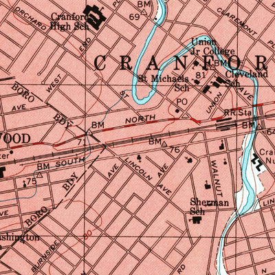 United States Geological Survey Roselle, NJ (1995, 24000-Scale) digital map