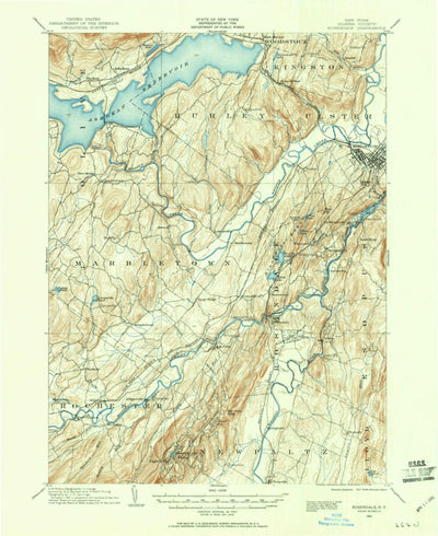 United States Geological Survey Rosendale, NY (1901, 62500-Scale) digital map