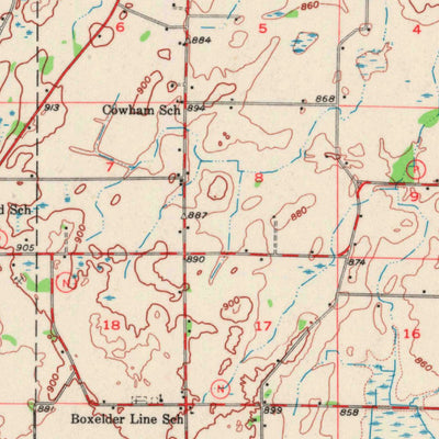 United States Geological Survey Rosendale, WI (1956, 62500-Scale) digital map