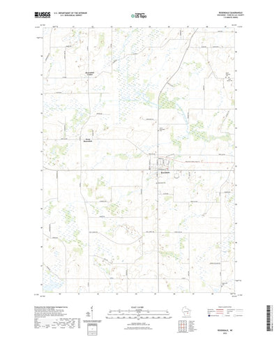United States Geological Survey Rosendale, WI (2022, 24000-Scale) digital map