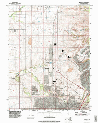 United States Geological Survey Roseville, CA (1992, 24000-Scale) digital map