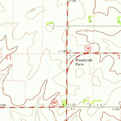 United States Geological Survey Roseville, IA (1971, 24000-Scale) digital map