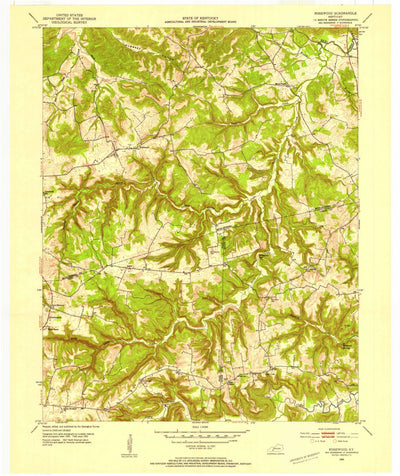 United States Geological Survey Rosewood, KY (1953, 24000-Scale) digital map