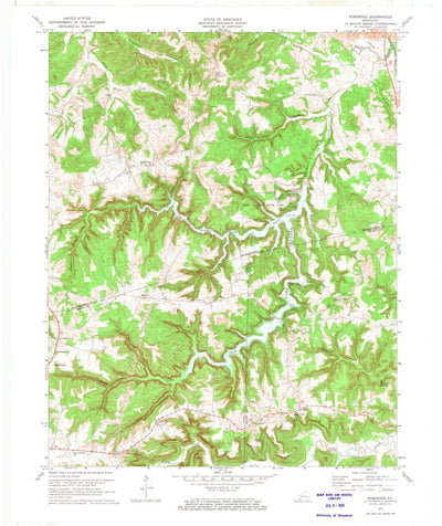 United States Geological Survey Rosewood, KY (1972, 24000-Scale) digital map