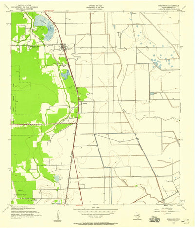 United States Geological Survey Rosharon, TX (1943, 24000-Scale) digital map
