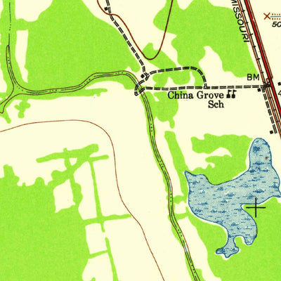 United States Geological Survey Rosharon, TX (1943, 24000-Scale) digital map