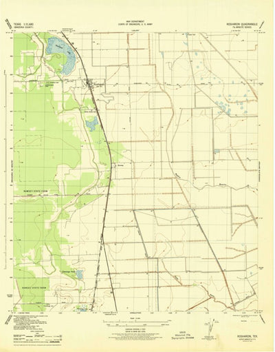 United States Geological Survey Rosharon, TX (1943, 31680-Scale) digital map