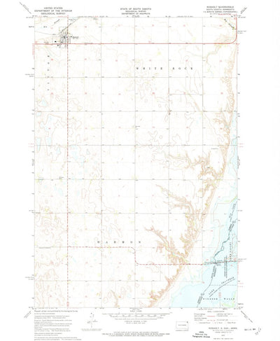 United States Geological Survey Rosholt, SD-MN (1972, 24000-Scale) digital map