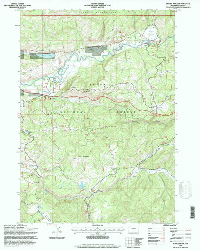 United States Geological Survey Rosies Ridge, WY (1996, 24000-Scale) digital map