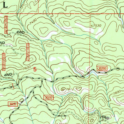 United States Geological Survey Rosies Ridge, WY (1996, 24000-Scale) digital map