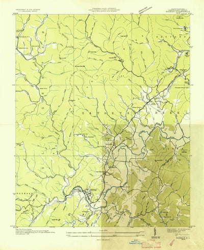 United States Geological Survey Rosman, NC (1935, 24000-Scale) digital map