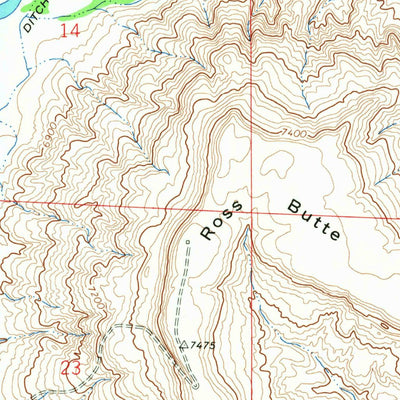 United States Geological Survey Ross Butte, WY (1964, 24000-Scale) digital map
