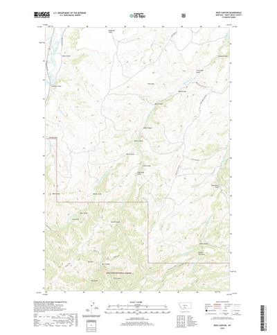 United States Geological Survey Ross Canyon, MT (2020, 24000-Scale) digital map