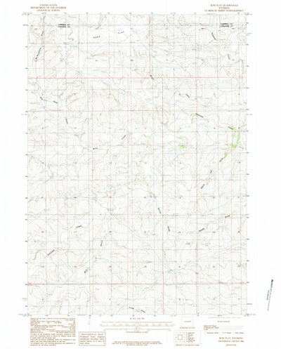 United States Geological Survey Ross Flat, WY (1984, 24000-Scale) digital map