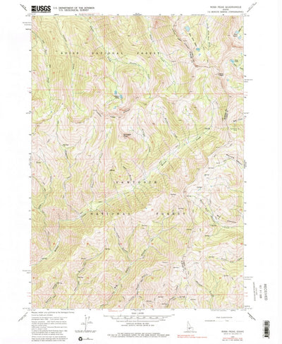 United States Geological Survey Ross Peak, ID (1964, 24000-Scale) digital map