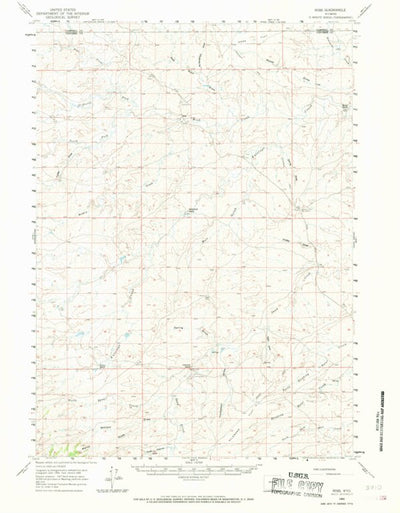 United States Geological Survey Ross, WY (1960, 62500-Scale) digital map