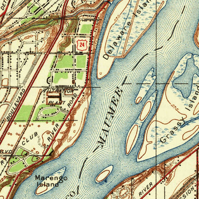 United States Geological Survey Rossford, OH (1938, 31680-Scale) digital map