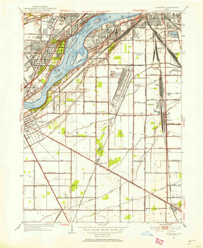 United States Geological Survey Rossford, OH (1951, 24000-Scale) digital map