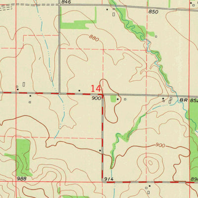 United States Geological Survey Rossman Creek, WI (1973, 24000-Scale) digital map