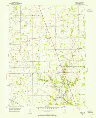 United States Geological Survey Rosston, IN (1953, 24000-Scale) digital map