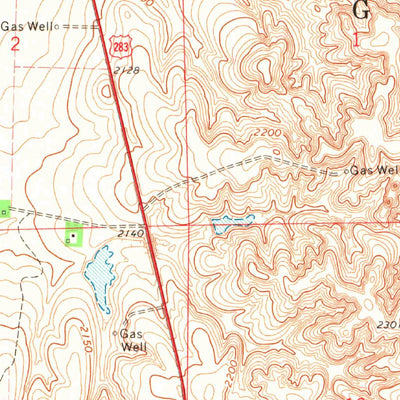 United States Geological Survey Rosston NW, OK (1970, 24000-Scale) digital map