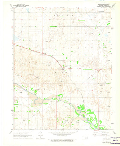United States Geological Survey Rosston, OK (1971, 24000-Scale) digital map