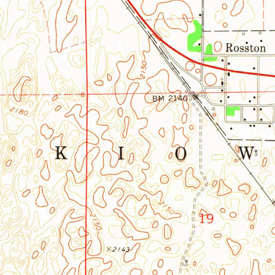 United States Geological Survey Rosston, OK (1971, 24000-Scale) digital map