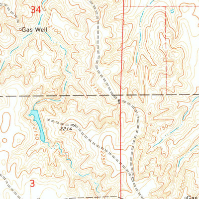 United States Geological Survey Rosston SE, OK (1971, 24000-Scale) digital map