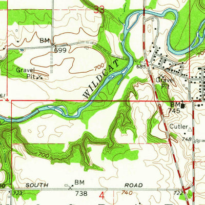 United States Geological Survey Rossville, IN (1961, 24000-Scale) digital map