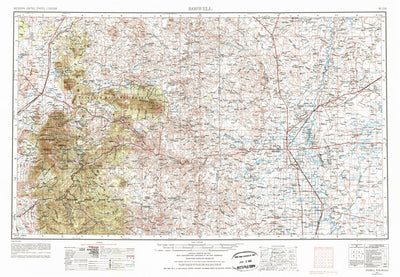 United States Geological Survey Roswell, NM (1955, 250000-Scale) digital map