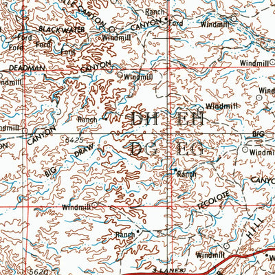 United States Geological Survey Roswell, NM (1955, 250000-Scale) digital map