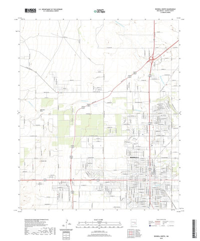 United States Geological Survey Roswell North, NM (2020, 24000-Scale) digital map