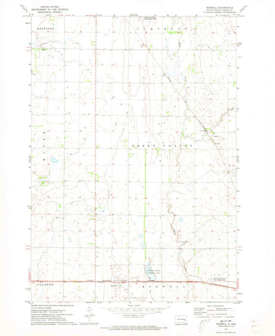 United States Geological Survey Roswell, SD (1972, 24000-Scale) digital map