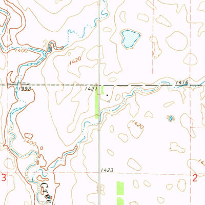United States Geological Survey Roswell, SD (1972, 24000-Scale) digital map