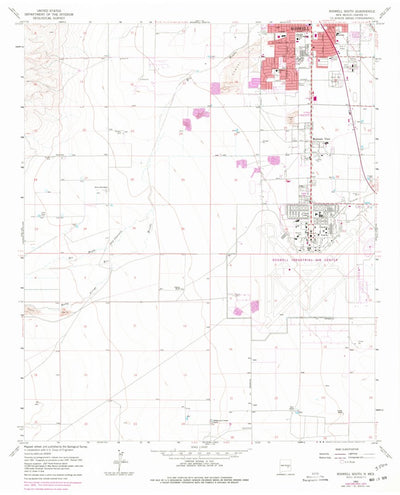 United States Geological Survey Roswell South, NM (1962, 24000-Scale) digital map