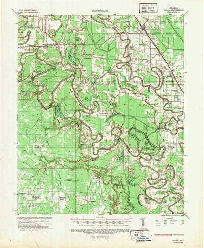 United States Geological Survey Rotan, AR (1935, 62500-Scale) digital map